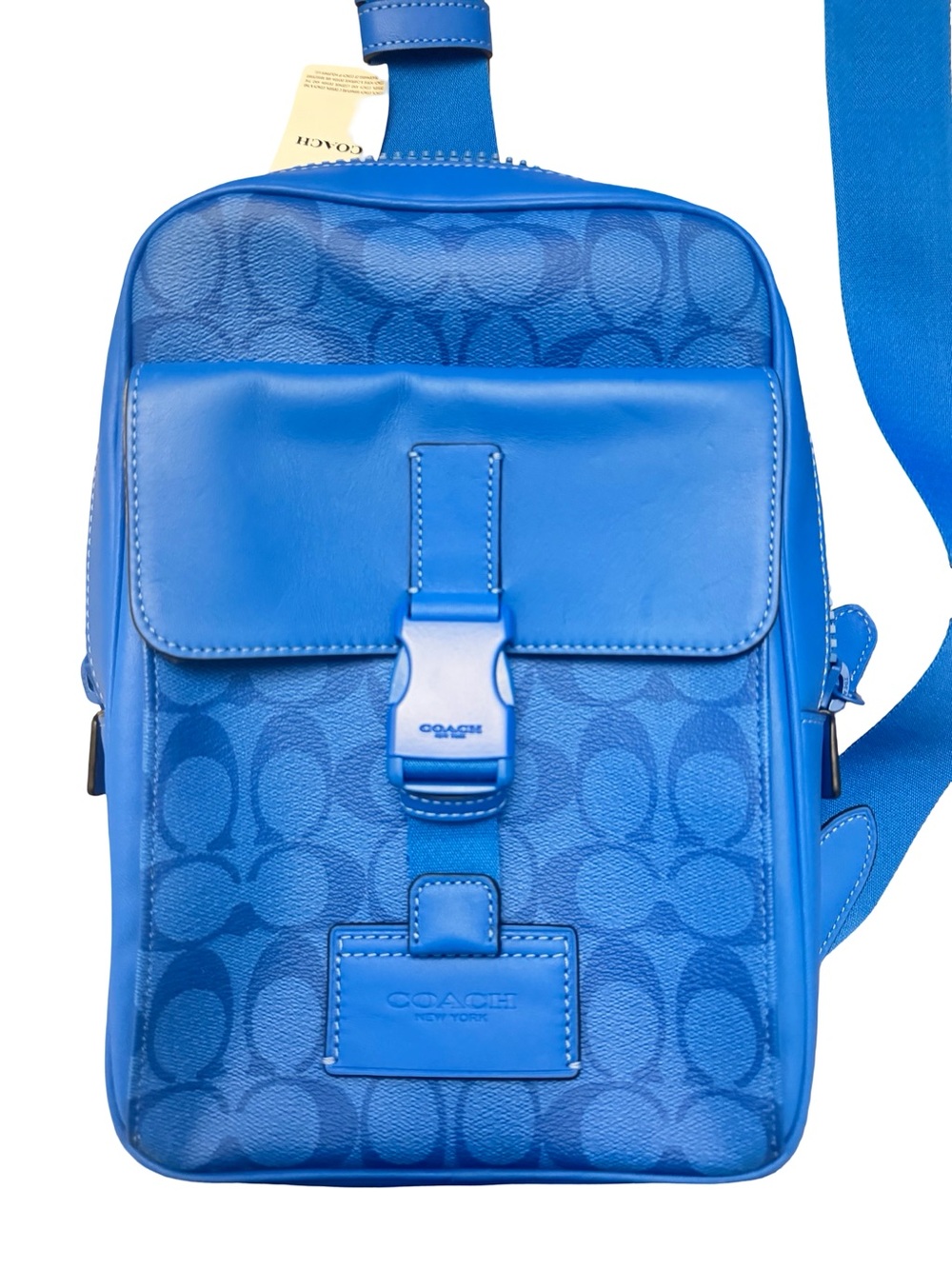 Coach Men's Blue Signature Crossbody Sling Bag - Picture 4 of 7
